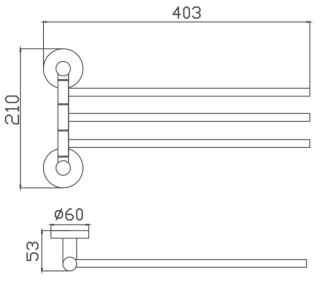 Полотенцедержатель Haiba HB8313 40см сталь